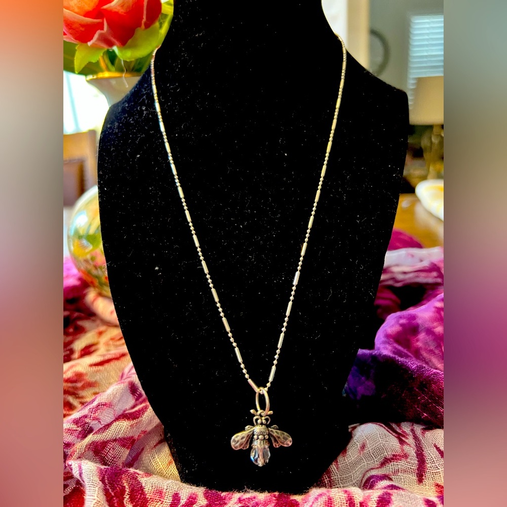 Grace & Heart Sterling Silver Chain and Bee Pendant